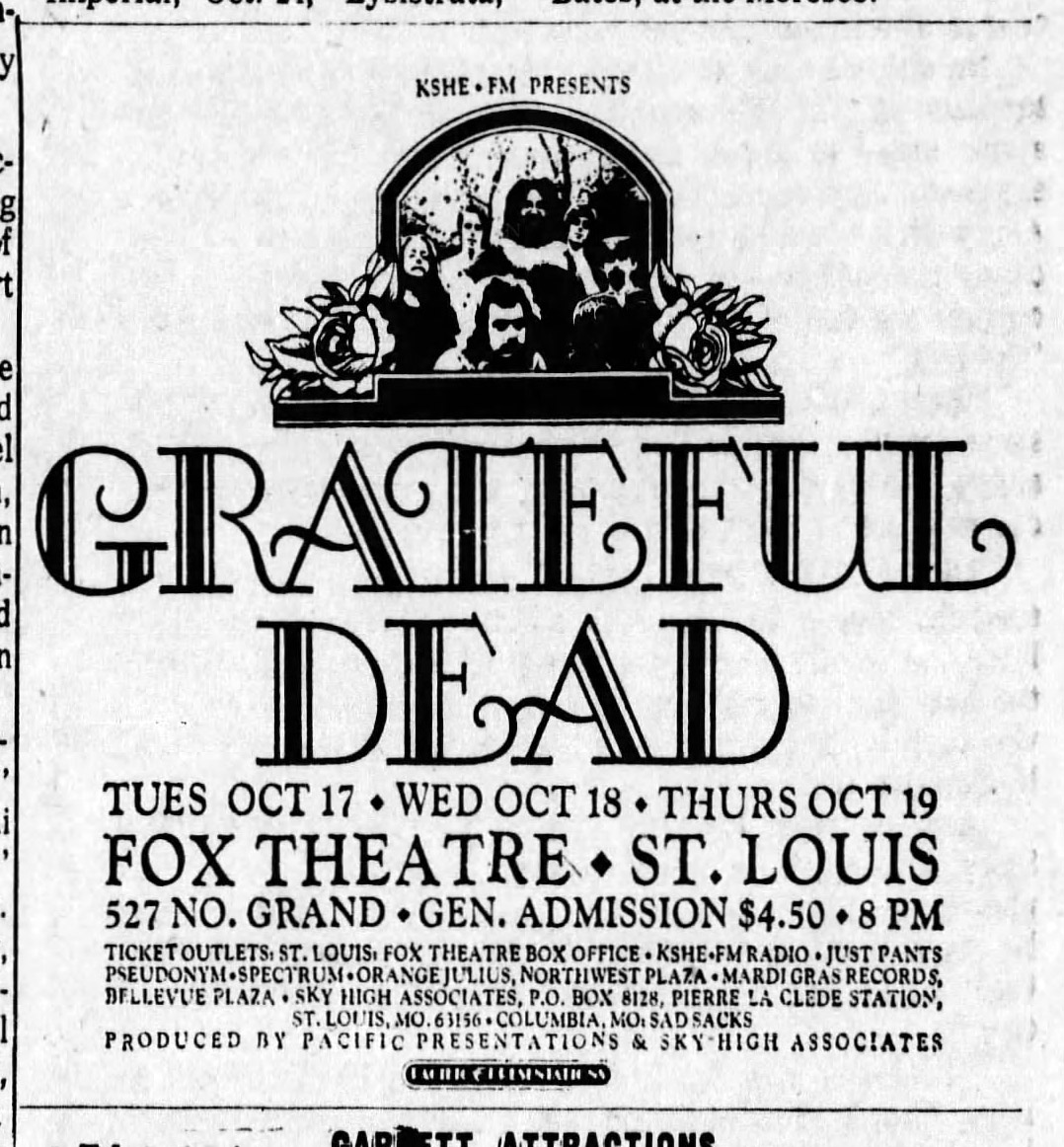 Deaths today. Grateful Dead: Fox Theatre, St.Louis, mo (12 / 10 / 71. Grateful Dead: Fox Theatre, St.Louis, mo (12 / 10 / 71 купить.